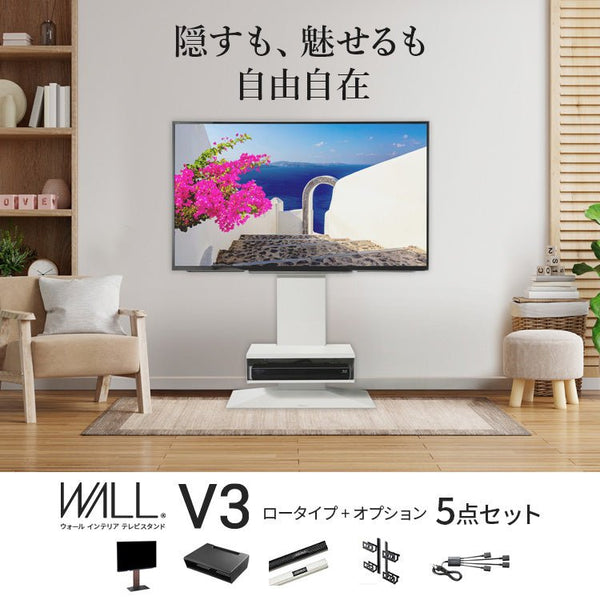 【サウンドバー板&box付】EQUALS WALL TVスタンドV3 ロー EQUALS（イコールズ） WALL 壁寄せテレビスタンド オプション V2・V3