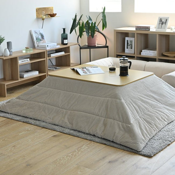 フラットヒーター折れ脚こたつ フラットモリス 105x75cm ブラウン