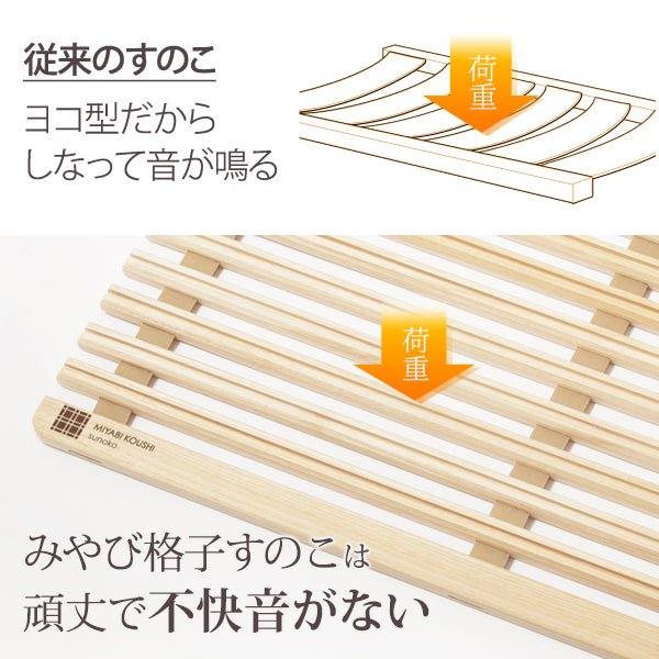 通気性2倍で丸めて収納 「みやび格子」すのこベッド シングル ロールタイプ – KURASHI NO KATACHI