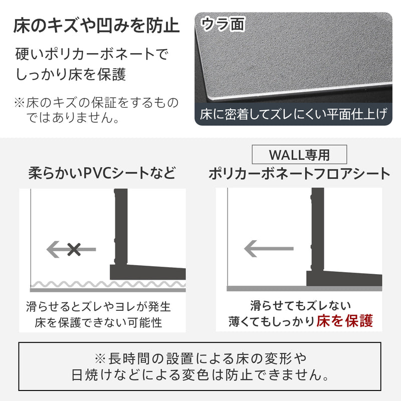 【LINE登録で15%OFF】WALL INTERIOR TVSTAND　V2ロータイプ専用 ポリカーボネートフロアシート - KURASHI NO KATACHI