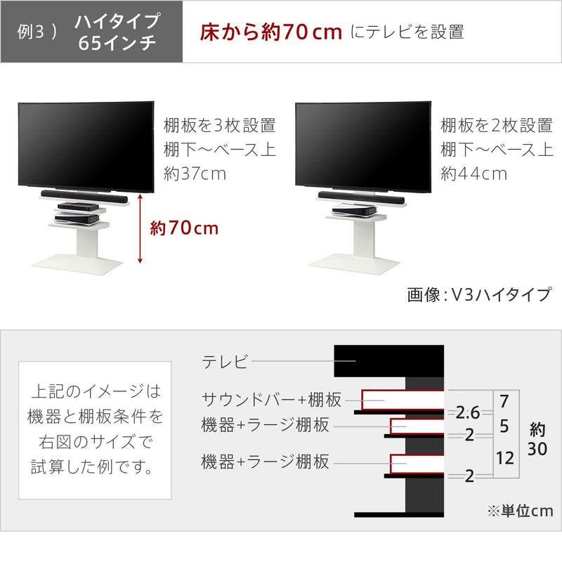 WALL INTERIOR TVSTAND V3・V2・V5対応 収納付きゲーム機棚板 ...